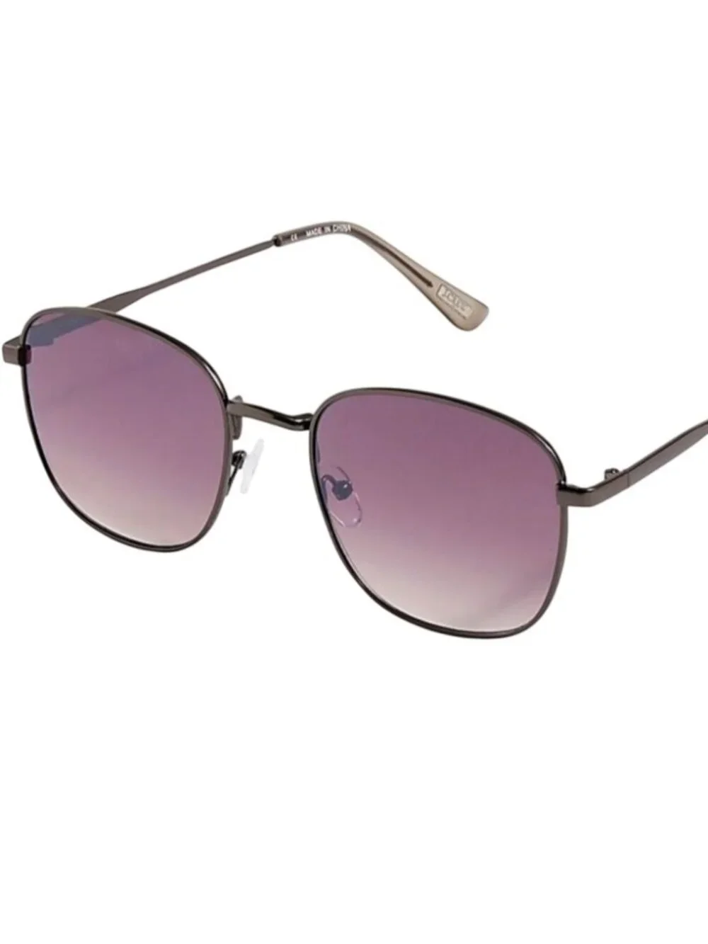 NWT FLAWED J.Crew Factory Men's Oval Frame Sunglasses Silver Gray BW745